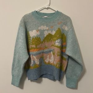 zara duck countryside sweater. NWT. size M